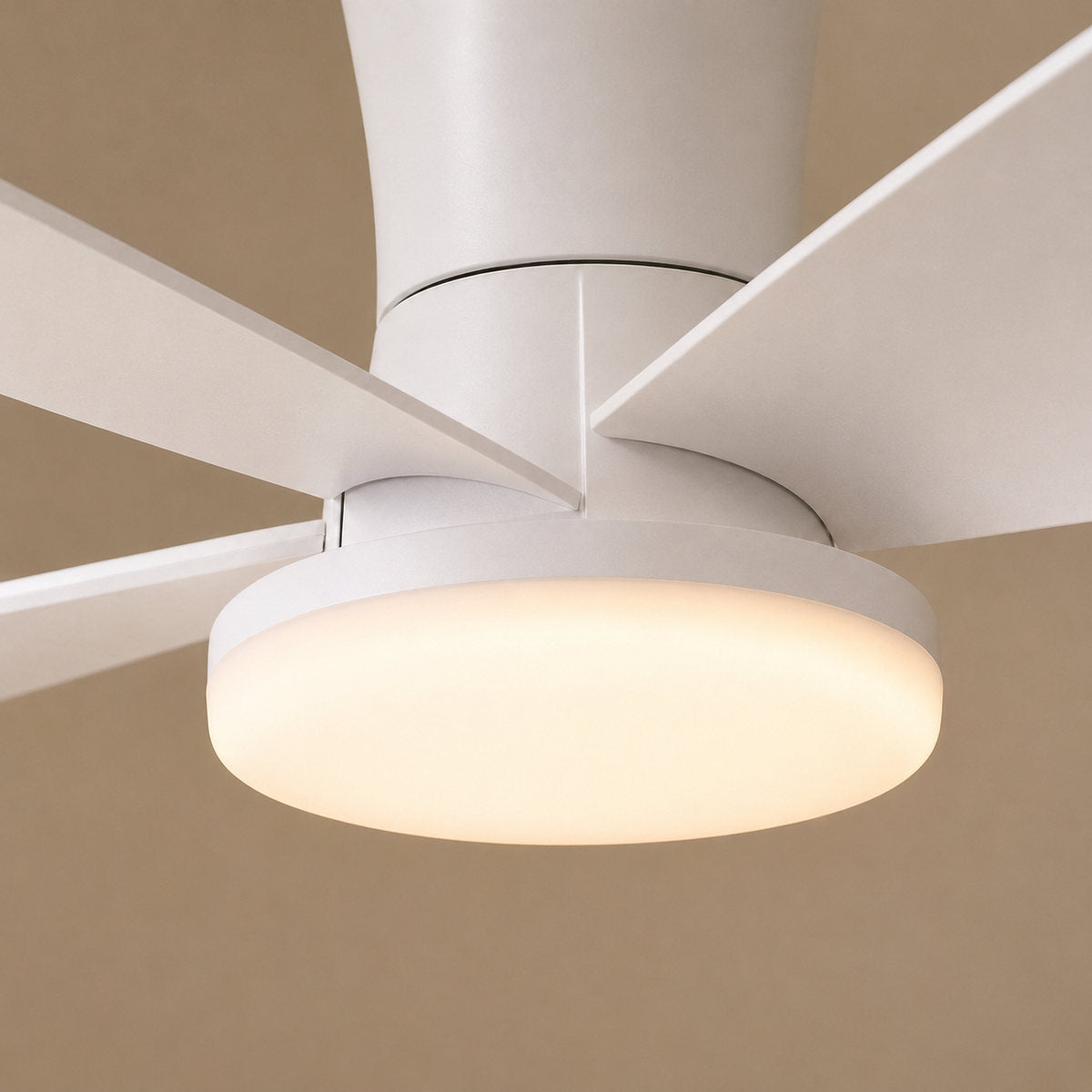 Modern LED Disc Light Flush Mount Ceiling Fan