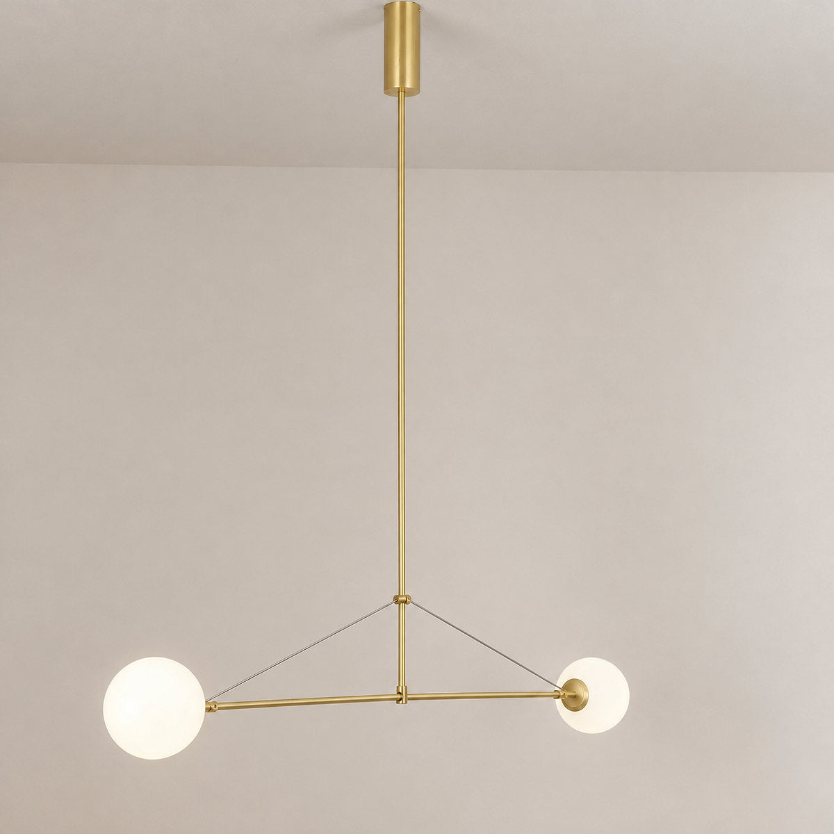 Tricolordeer Curved Metal Arc Sphere Chandelier