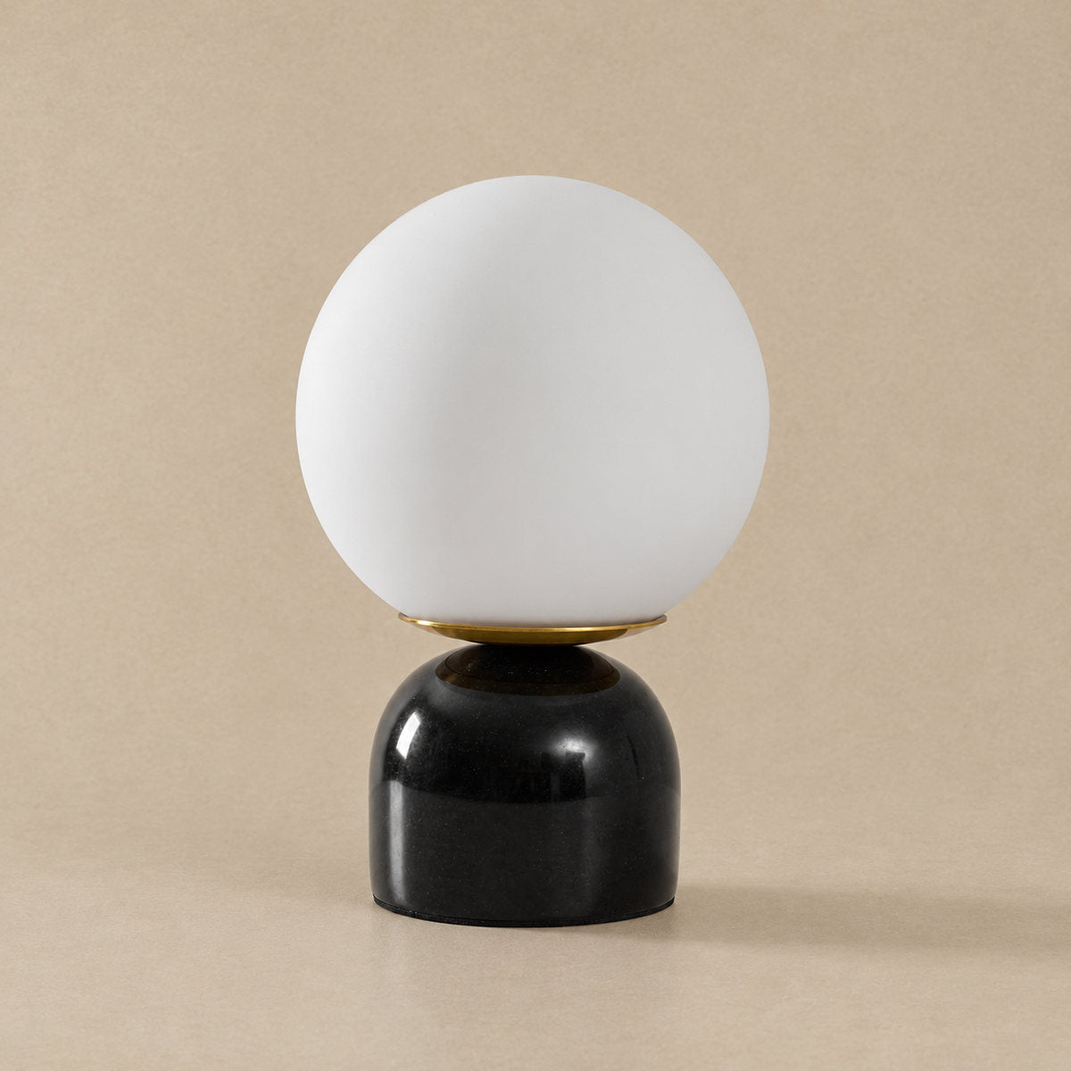 Tricolordeer Globe Glass & Marble Table Lamp