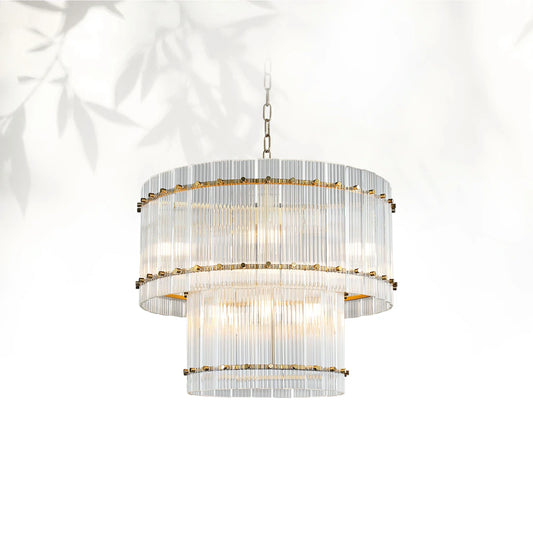 Sun Marcus Two-Tier Glass Round Chandelier 22", 37", 48", 60"