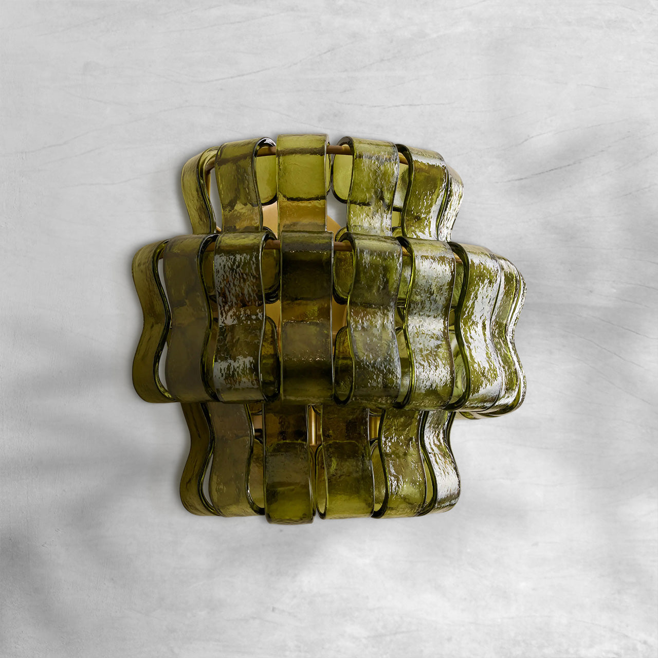 Luster Gaze Lumina Sculpted Glass Wall Sconce - Background Shot