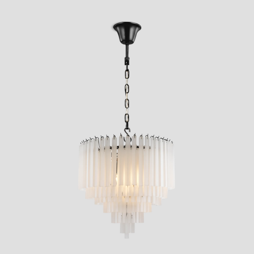 Bethel 3-Tier Glass Round Chandelier 24"