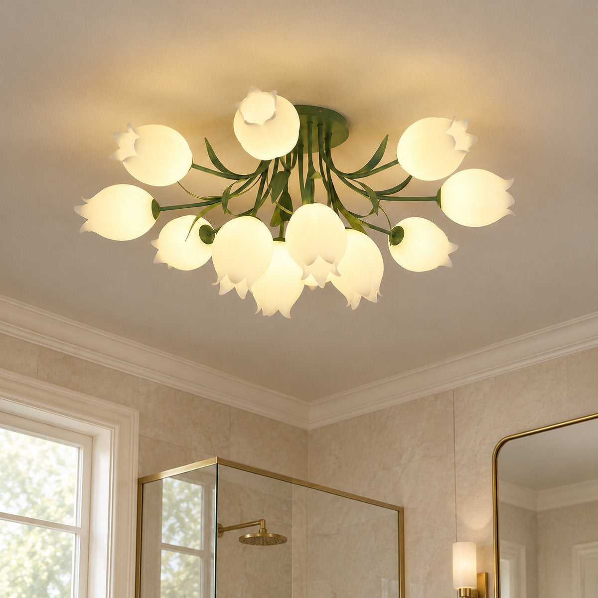 Tricolordeer Lily Flower Acrylic Ceiling Lamp