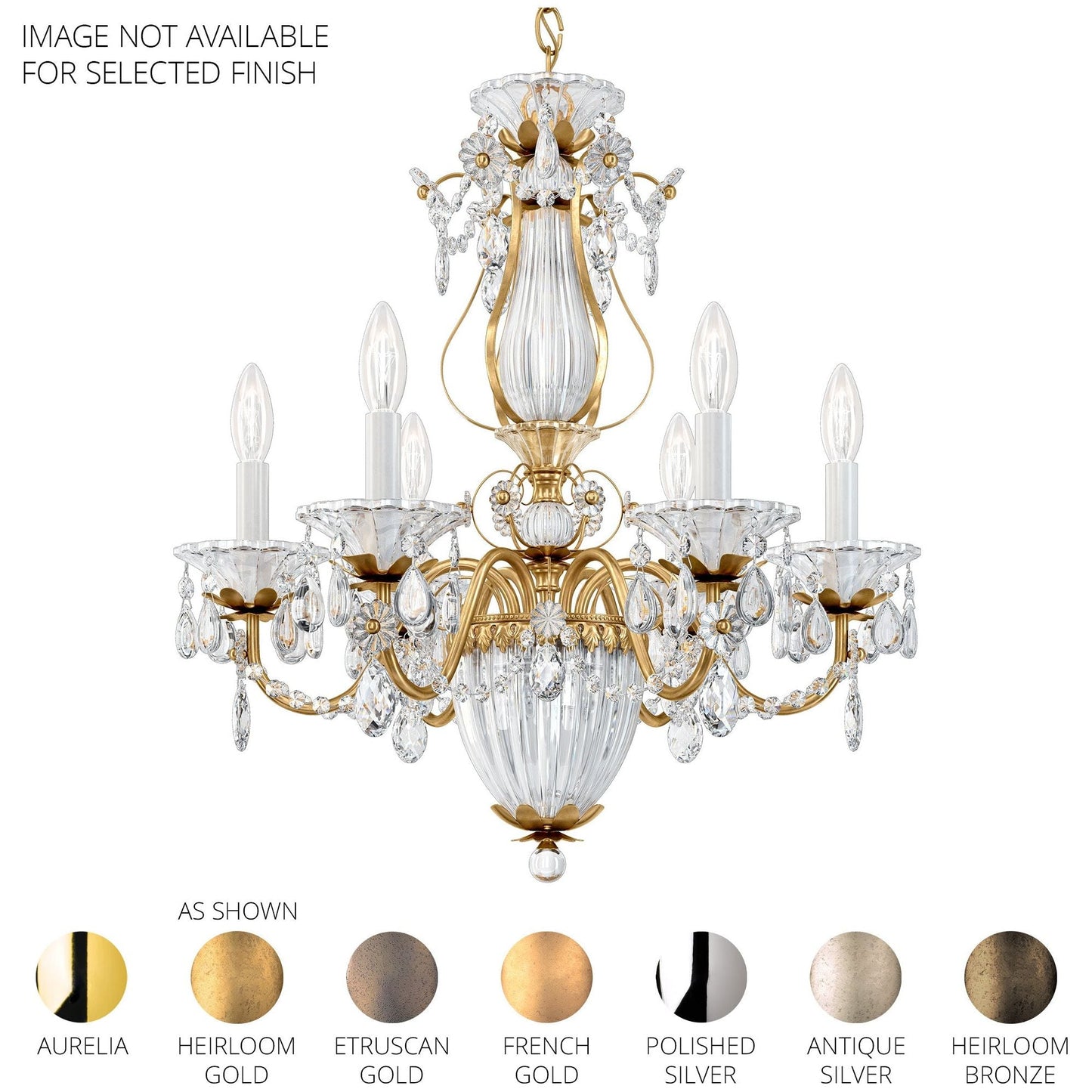 Luster Gaze Heritage Bloom 7-Light Chandelier - Background Shot