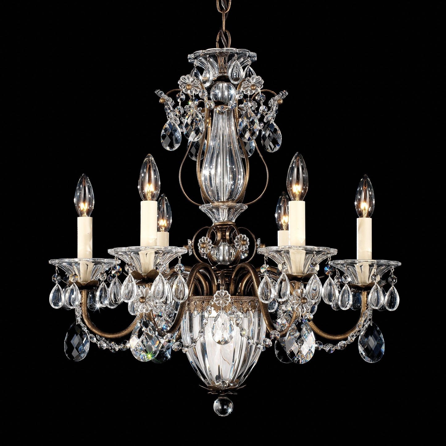 Luster Gaze Heritage Bloom 7-Light Chandelier - Background Shot