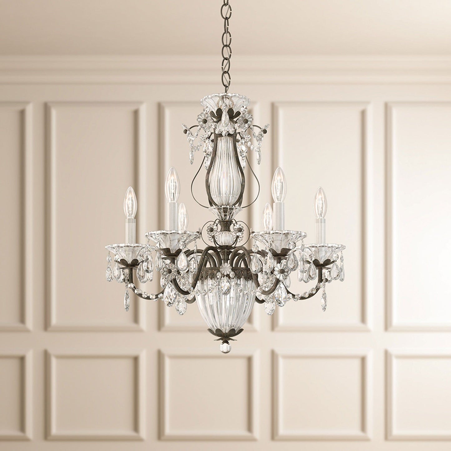 Luster Gaze Heritage Bloom 7-Light Chandelier - Background Shot