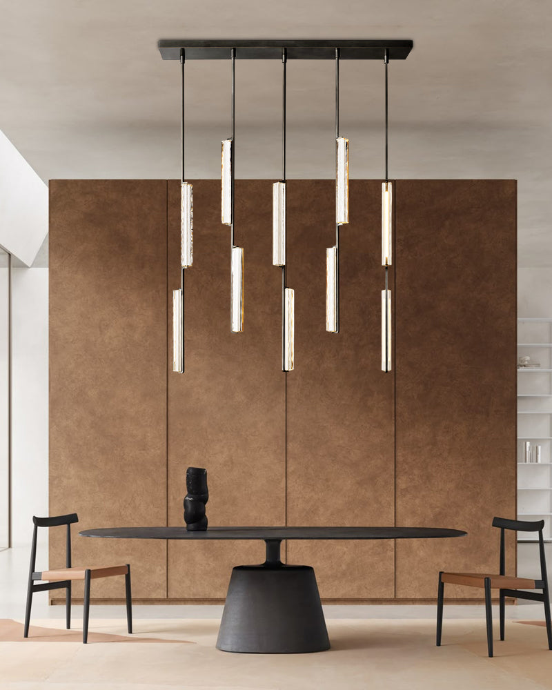 Aedubon Crystal Linear Chandelier 54"
