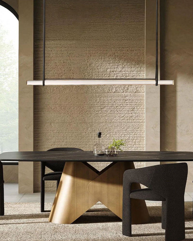 Aedubon Crystal Single Bar Linear Chandelier 60"