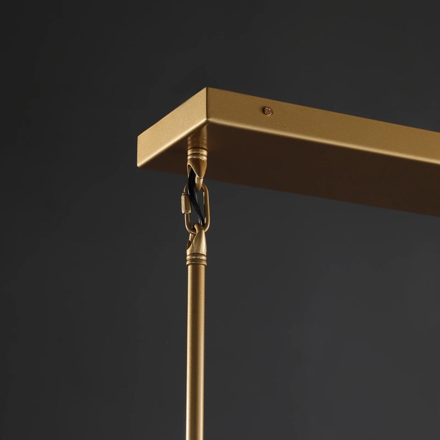Cannel Glass Linear Chandelier 55"67"
