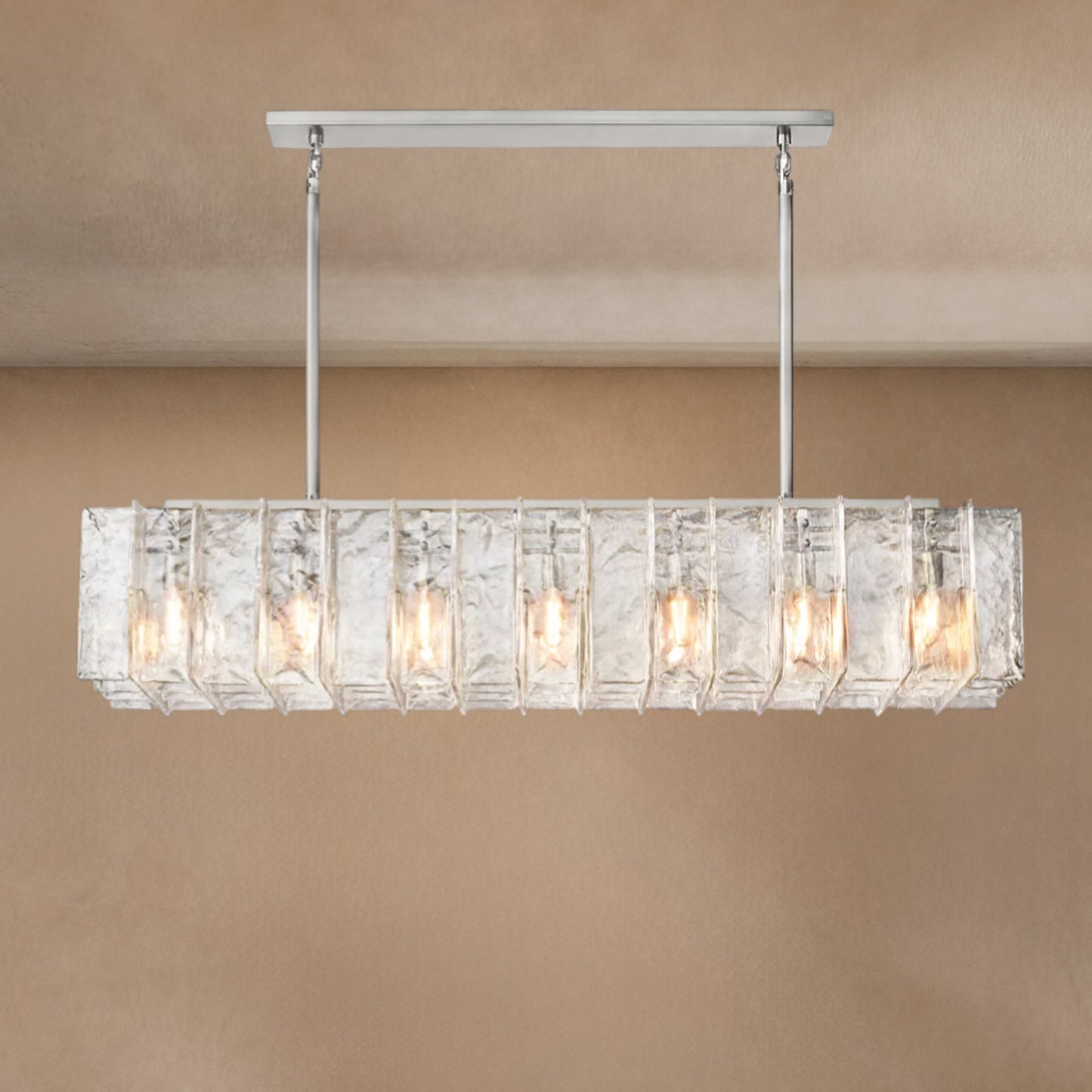 Latrel Clear Glass Rectangular Chandelier 67��