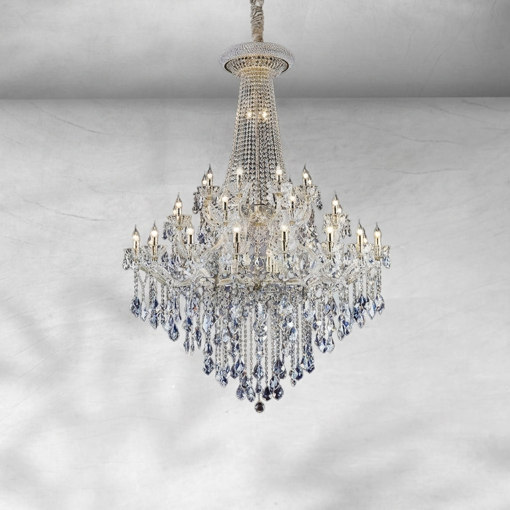 Luster Gaze Grand Empire K9 Crystal Chandelier - Background Shot