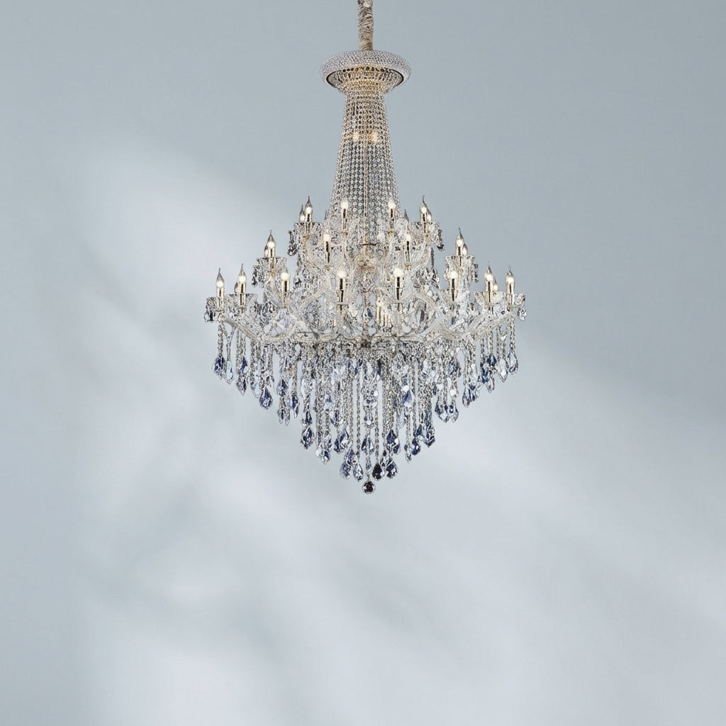 Luster Gaze Grand Empire K9 Crystal Chandelier - Background Shot