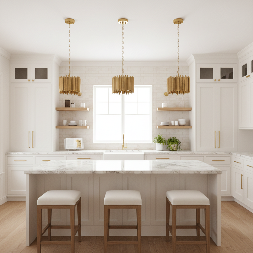 Luster Gaze Aura Grandeur Round Pendant Chandelier - high-end American kitchen