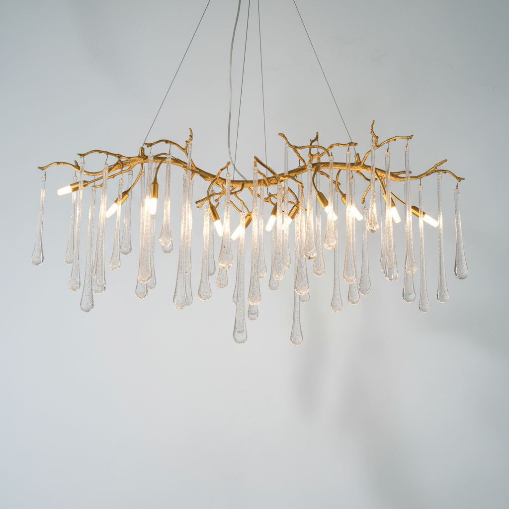 Luster Gaze Veridian Cascade Branch Chandelier - Background Shot