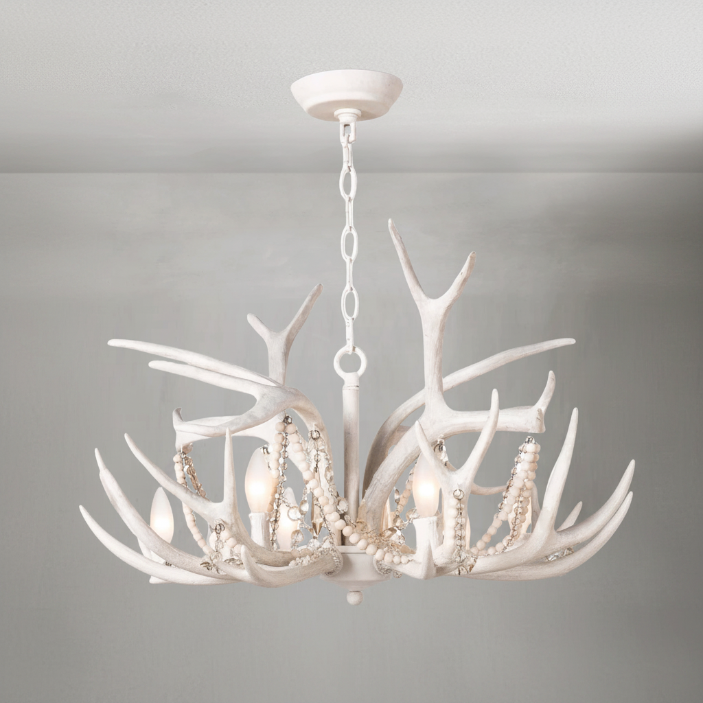 Luster Gaze Coastal Antler Chandelier - Background Shot