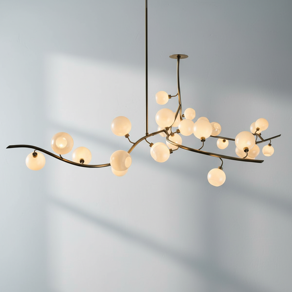 Luster Gaze Aura Branch Glass Globe Chandelier - Background Shot