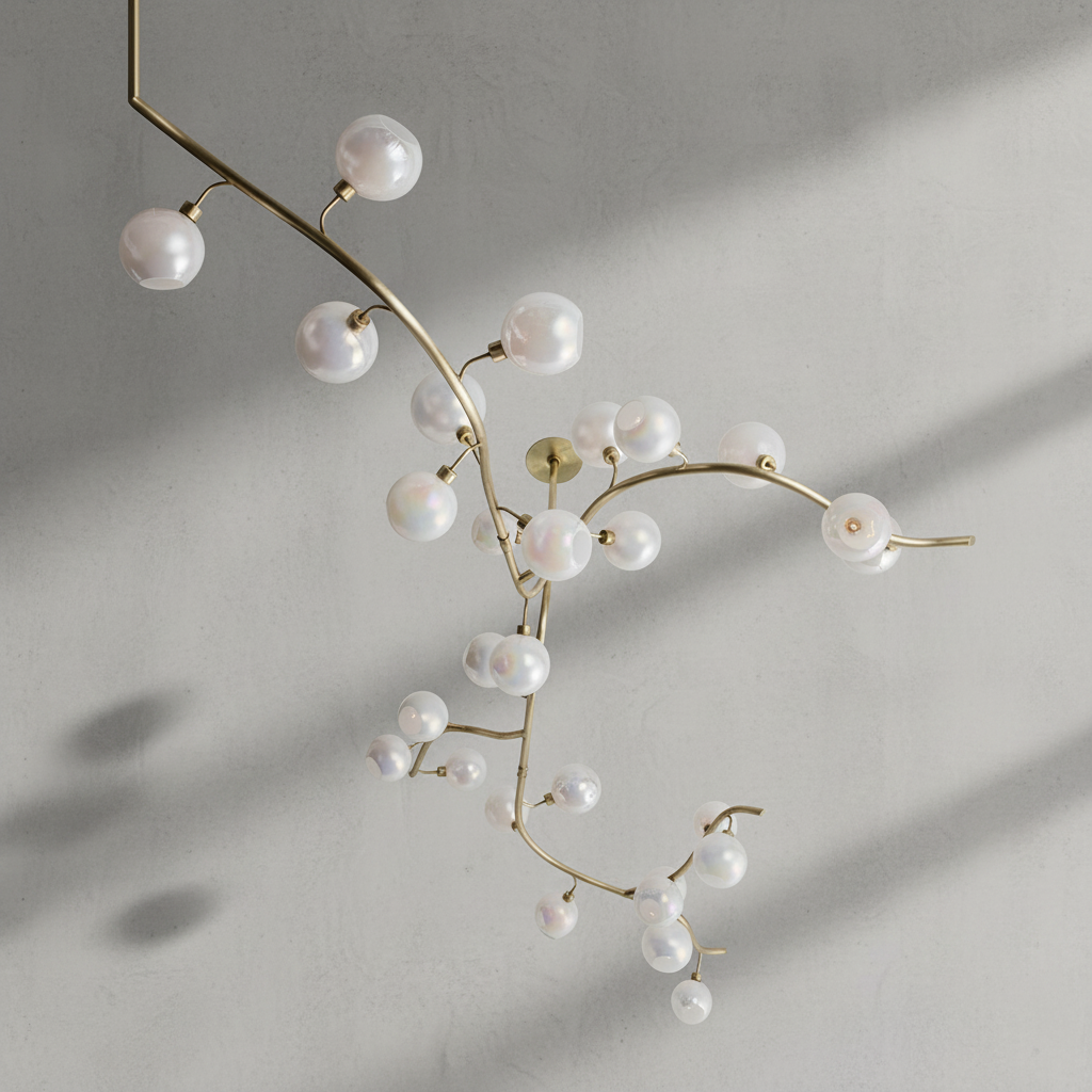 Luster Gaze Aura Branch Glass Globe Chandelier - Background Shot