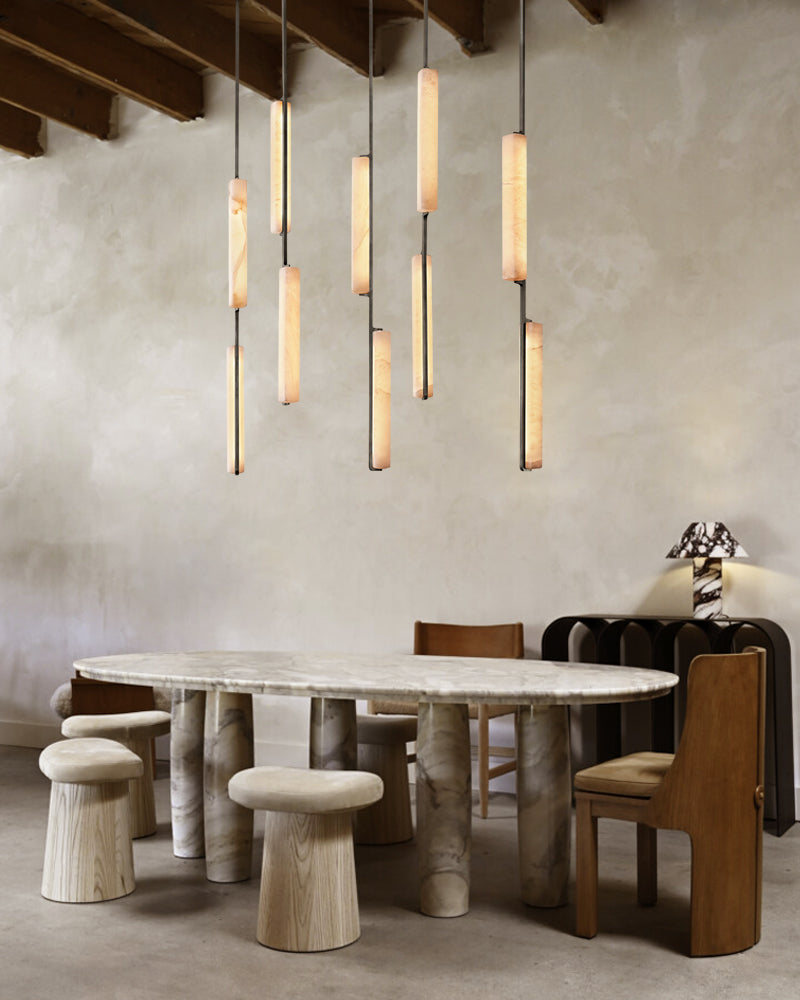 Aedubon Alabaster Linear Chandelier