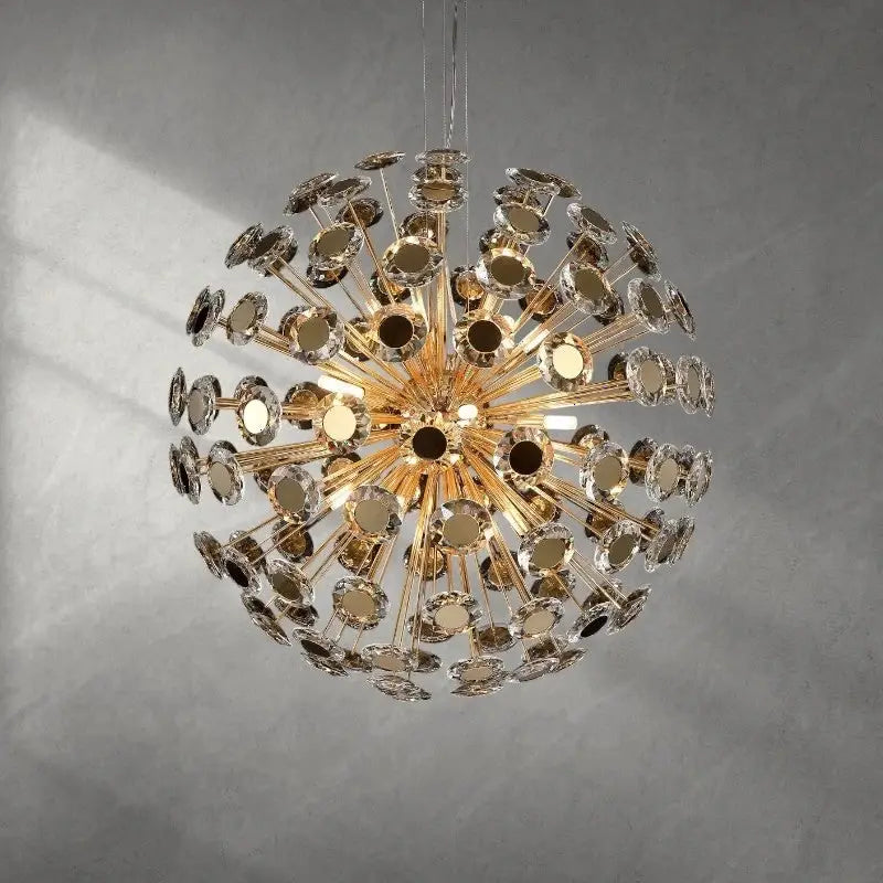 Spherical 18-Light Crystal Chandelier