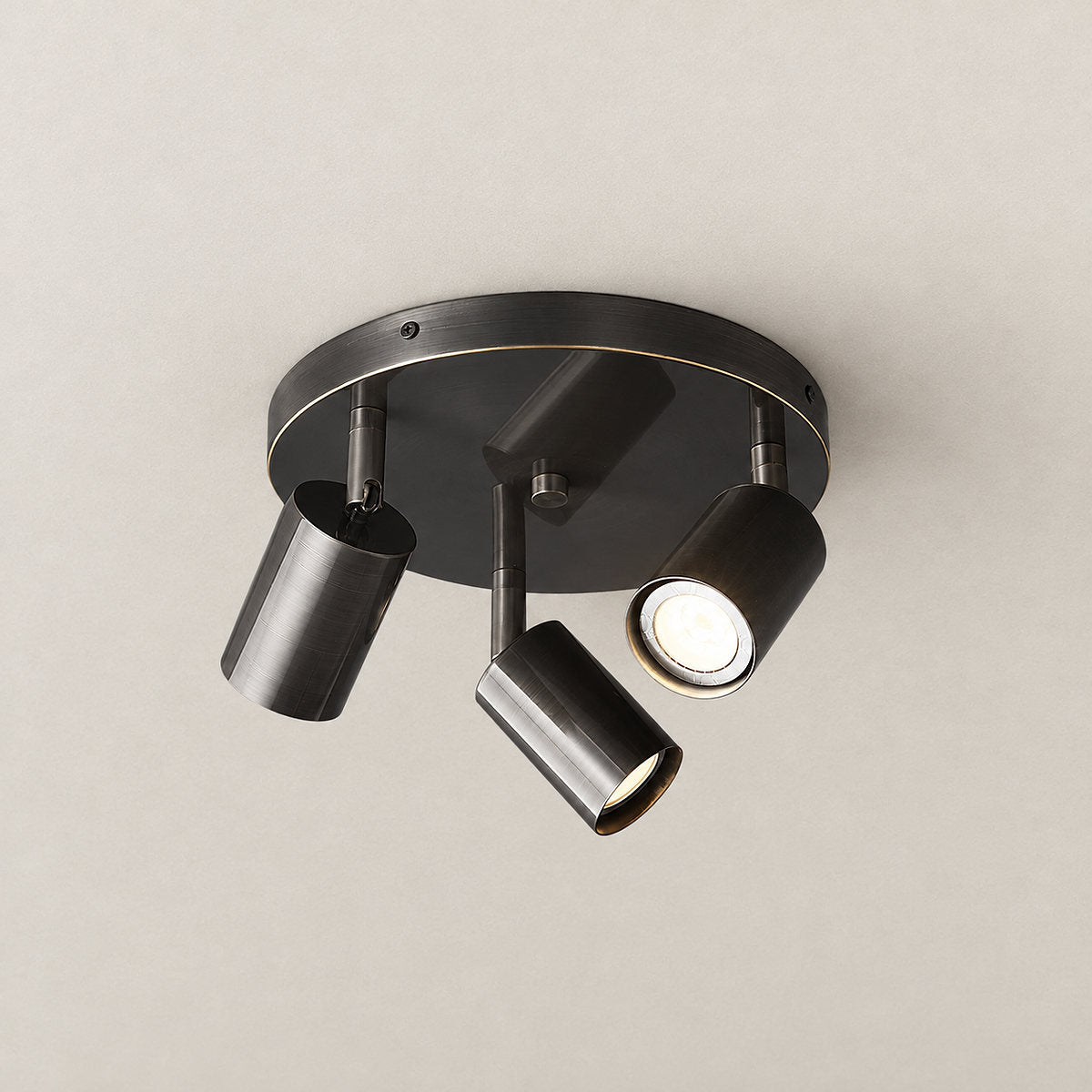 Barrel-Inspired Round Ceiling Light
