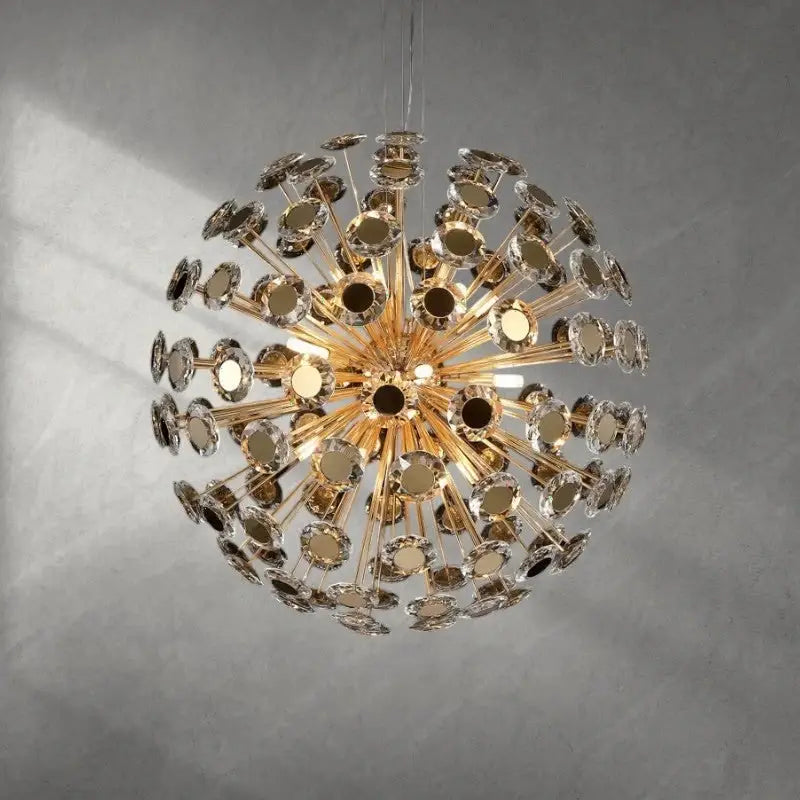 Spherical 18-Light Crystal Chandelier