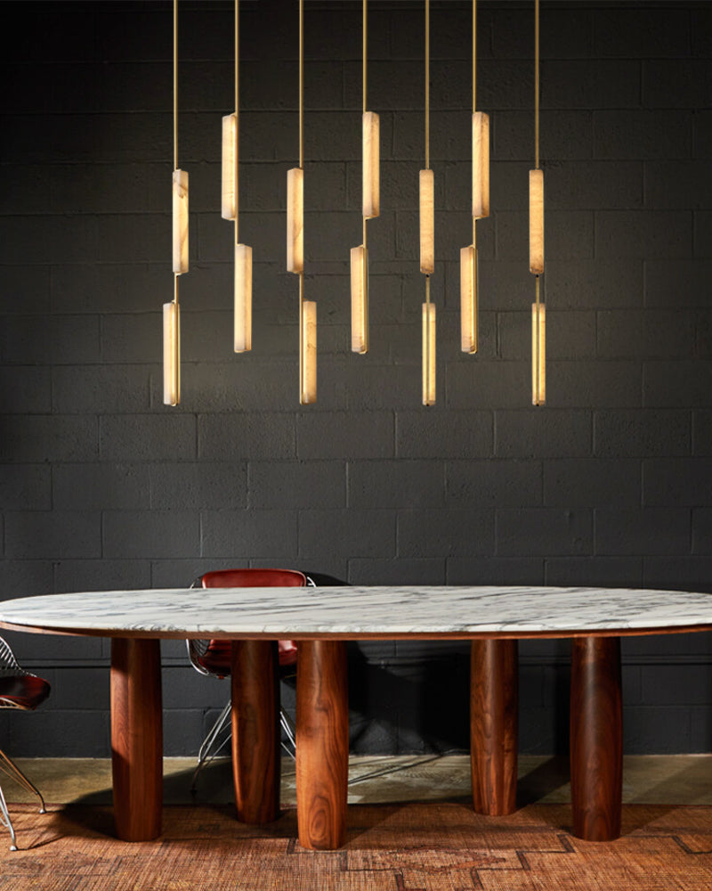 Aedubon Alabaster Linear Chandelier