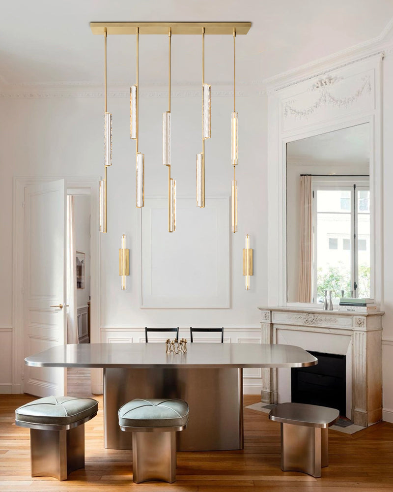 Aedubon Crystal Linear Chandelier 54"
