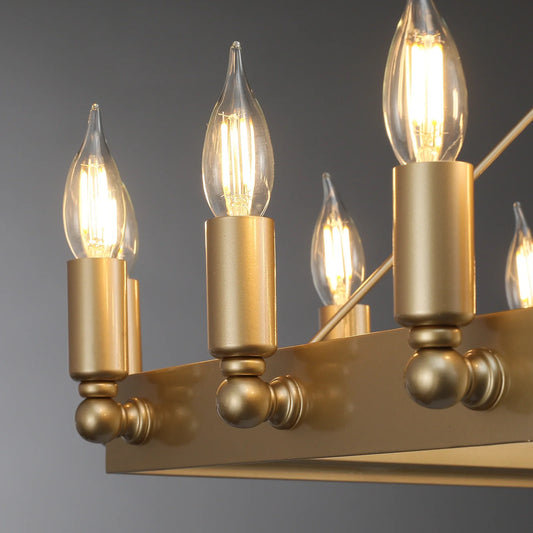 Camins Vintage Candelabra Rectangular Chandelier