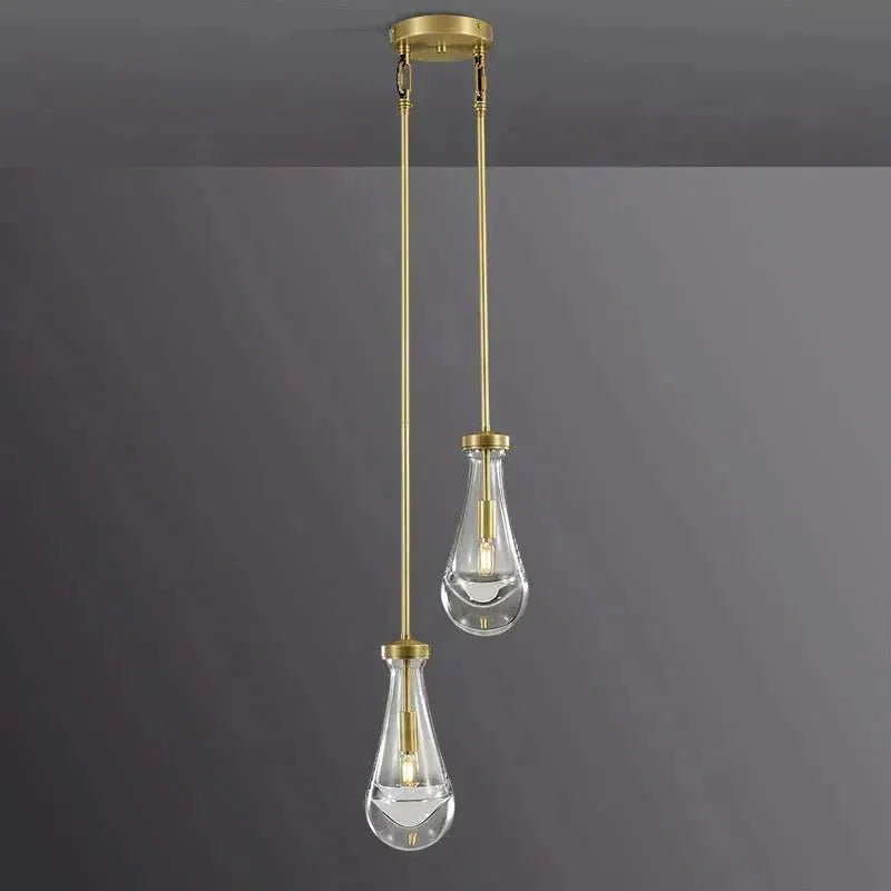 Soltaire Raindrop Round Chandelier 2-Light 5"
