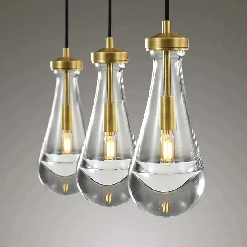 Soltaire Raindrop Linear Chandelier 3-Light 22"