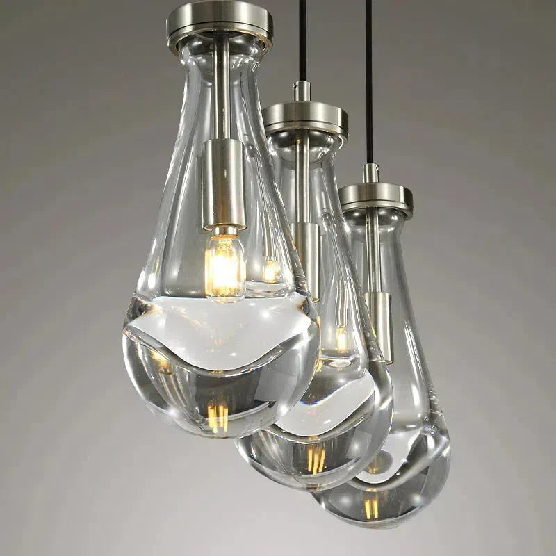Soltaire Raindrop Linear Chandelier 3-Light 22"