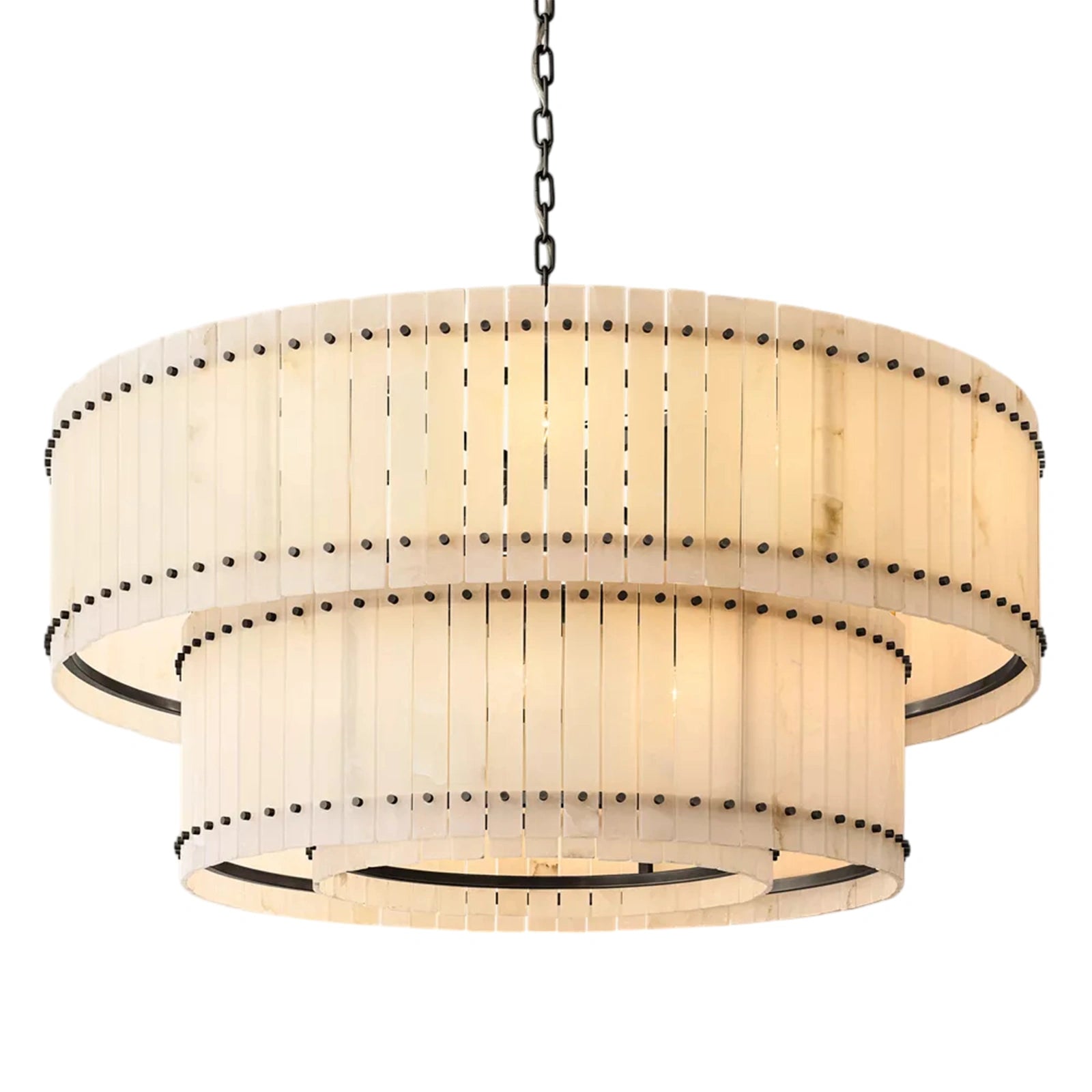 Sant Marco Alabaster Round Tiered Chandelier