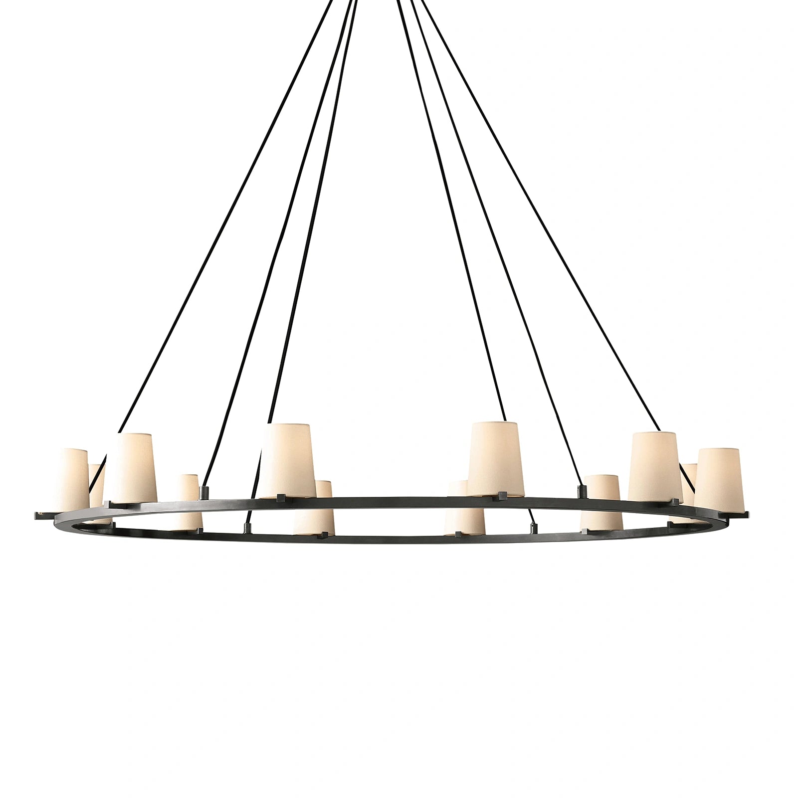 Mauillac Fabric Shade Round Chandelier