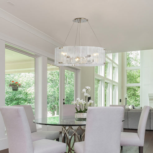 Womter Round Crystal Chandelier 32"