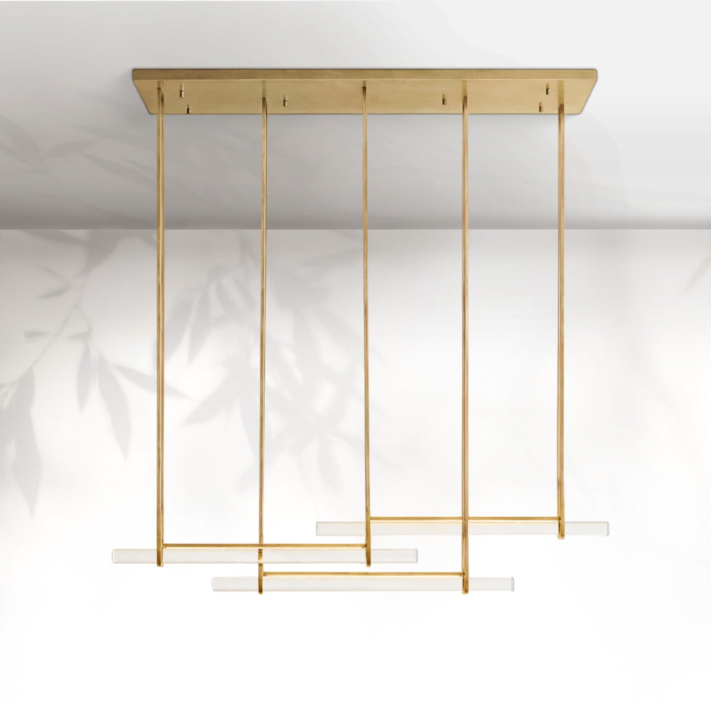 Aedubon Crystal Triple Bar Linear Chandelier