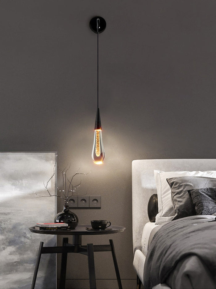 Denise Raindrop Glass Solitairen Crystal Elegance Wall Sconce