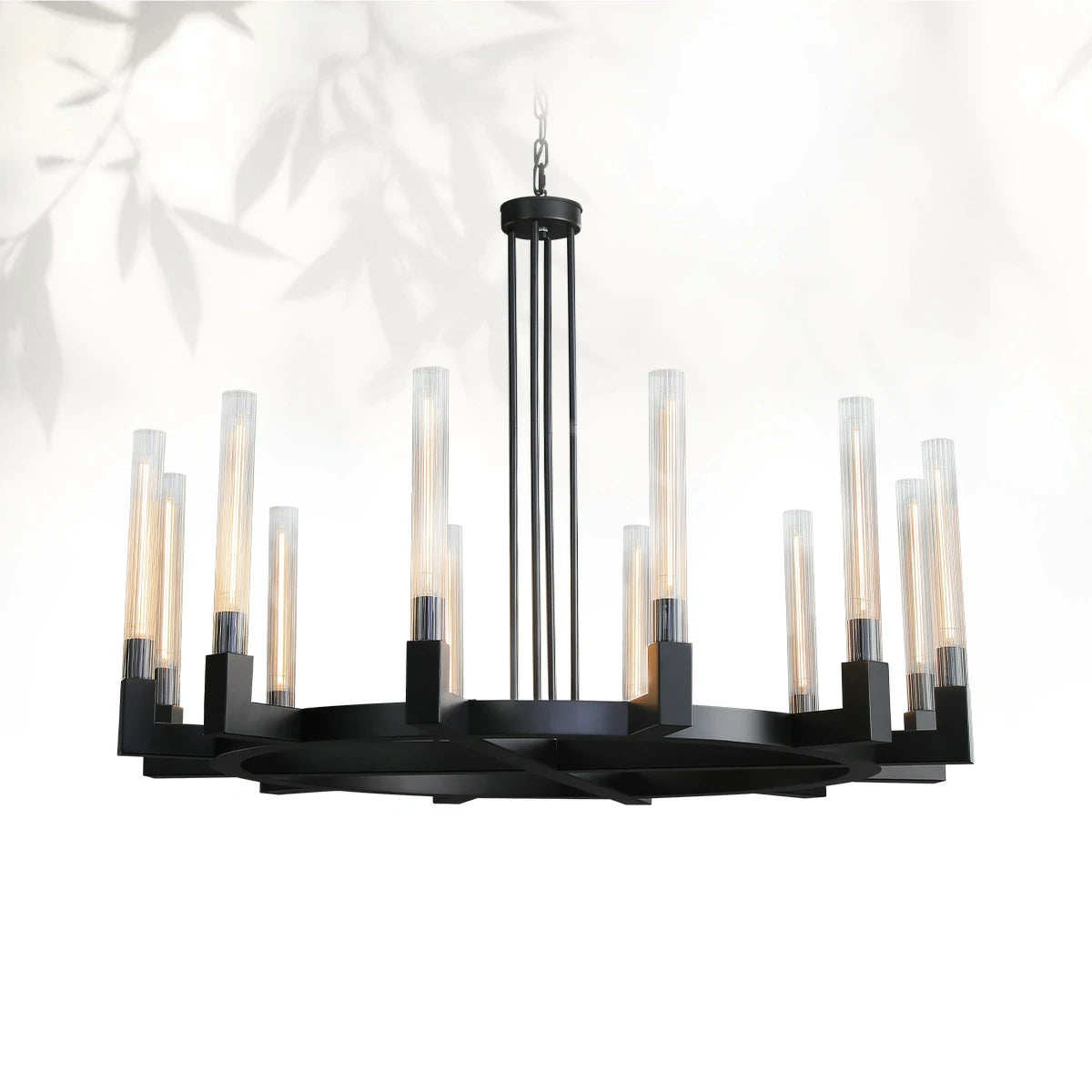 Cannel Glass Round Chandelier