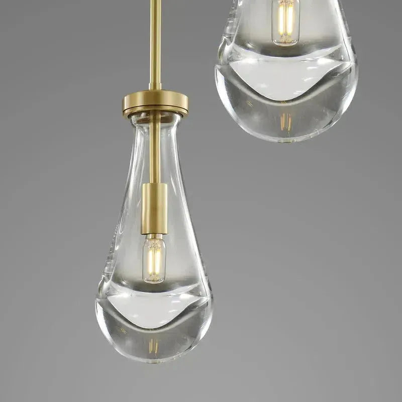 Soltaire Raindrop Linear Chandelier 5-Light 36"
