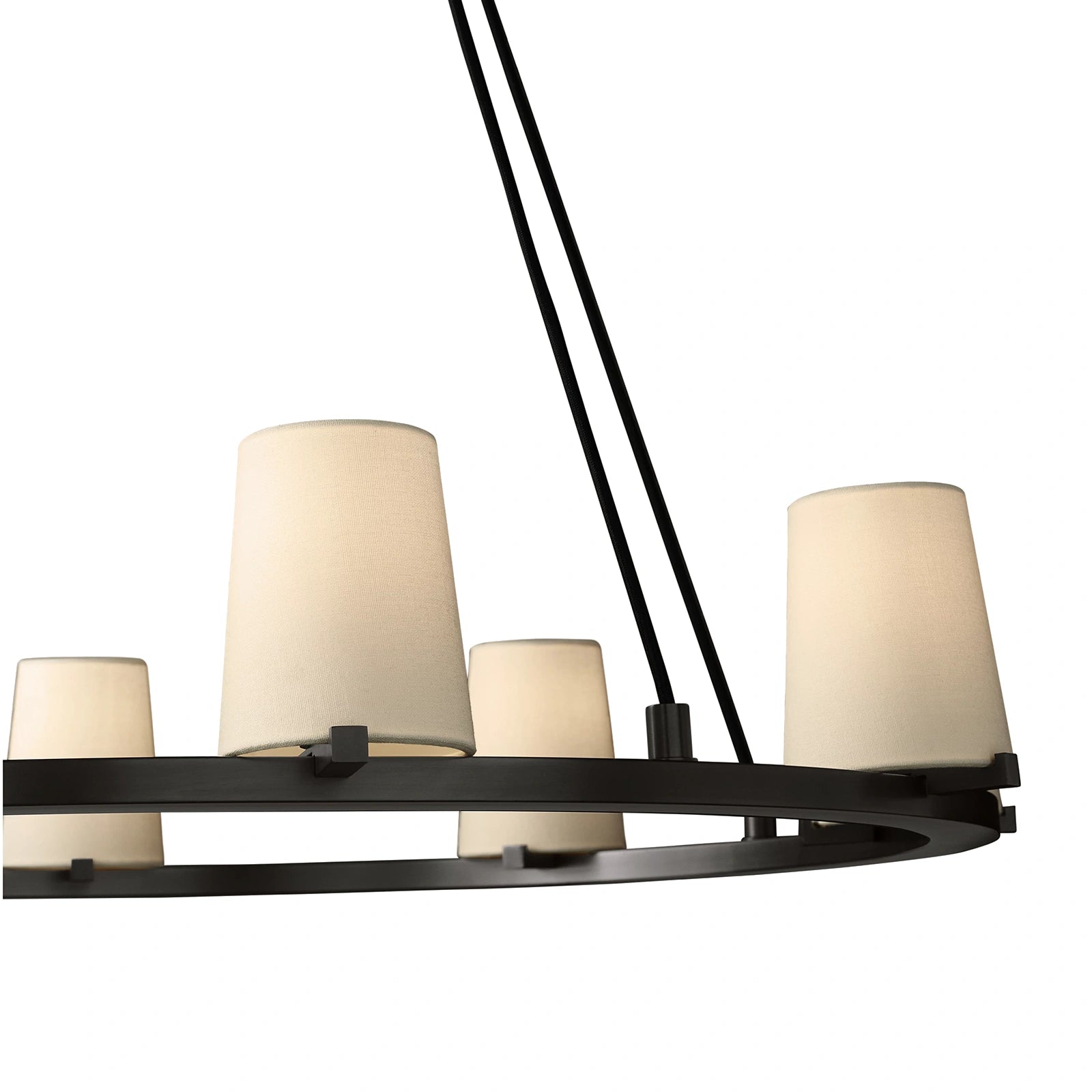 Mauillac Fabric Shade Round Chandelier
