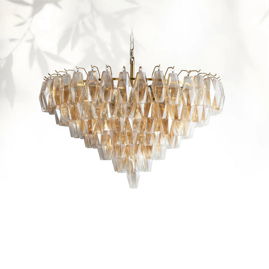 Chiaravalle Glass Tiered Round Chandelier 37" 47" 62"