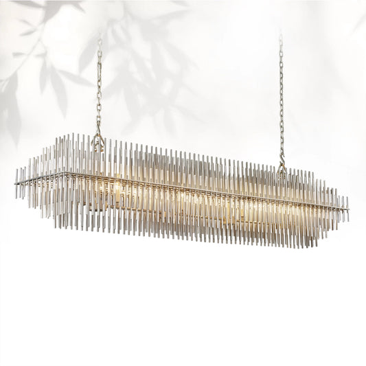 Emile Sculpture Brass Linear Chandelier
