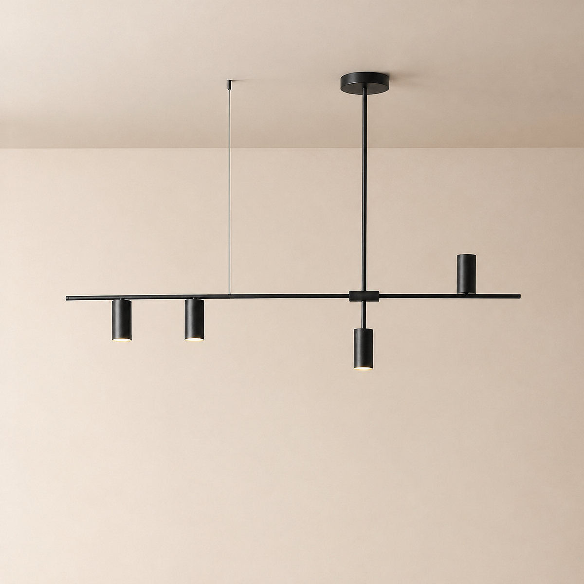 Modern Minimalist Linear Chandelier by Tricolordeer