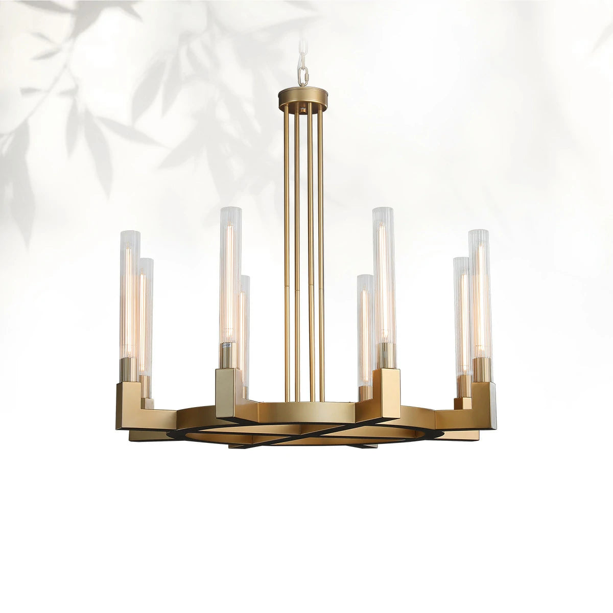 Cannel Glass Round Chandelier