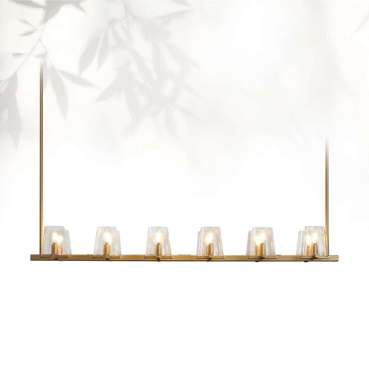 Paricia Glass Linear Chandelier 49"60"