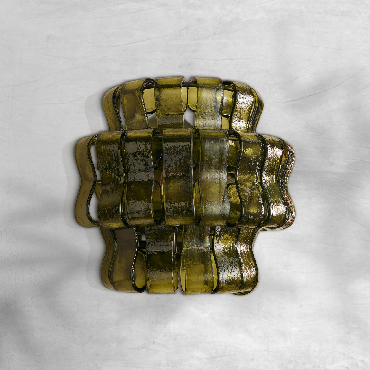 Luster Gaze Lumina Sculpted Glass Wall Sconce - Background Shot
