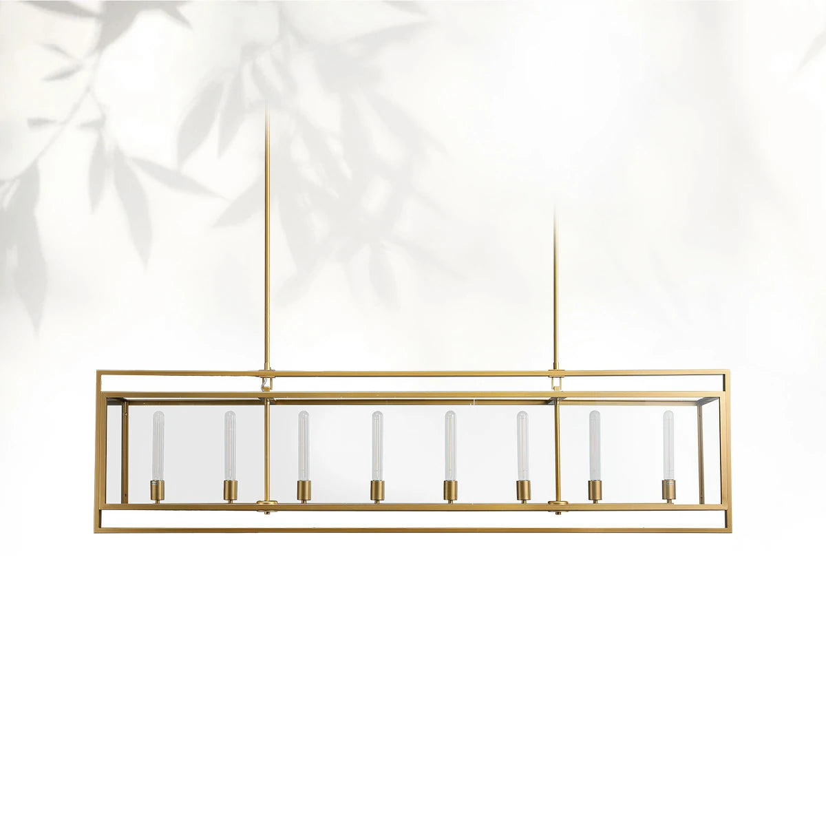Bickman Glass Lantern Rectangular Chandelier