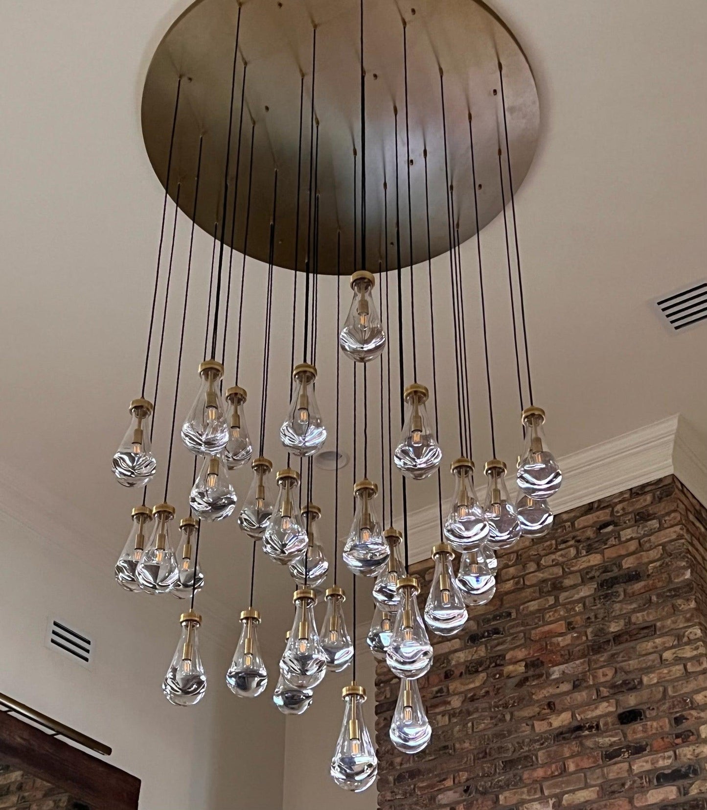 Soltaire Raindrop Round Chandelier 60"