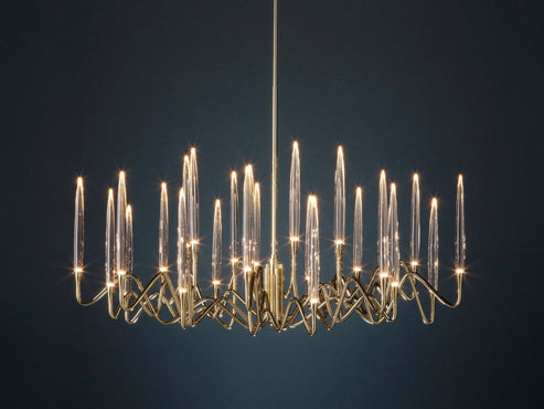 Pezzo Crystal Round Chandelier D33'' 47'' 55''