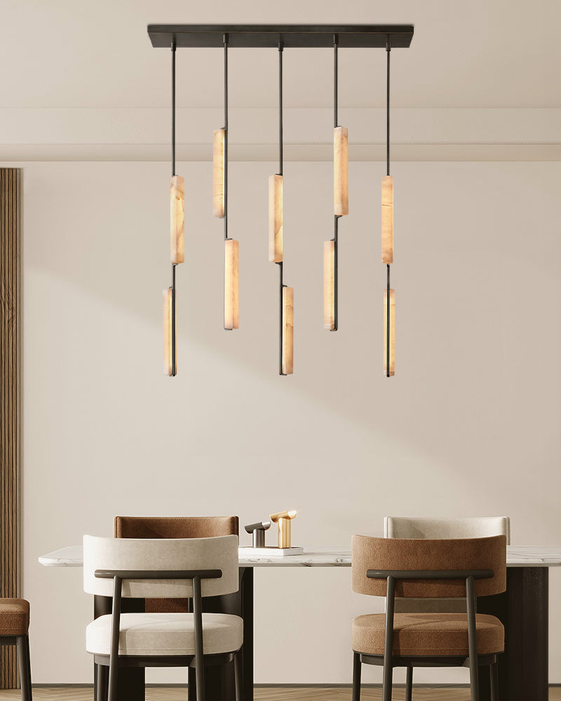 Aedubon Alabaster Linear Chandelier