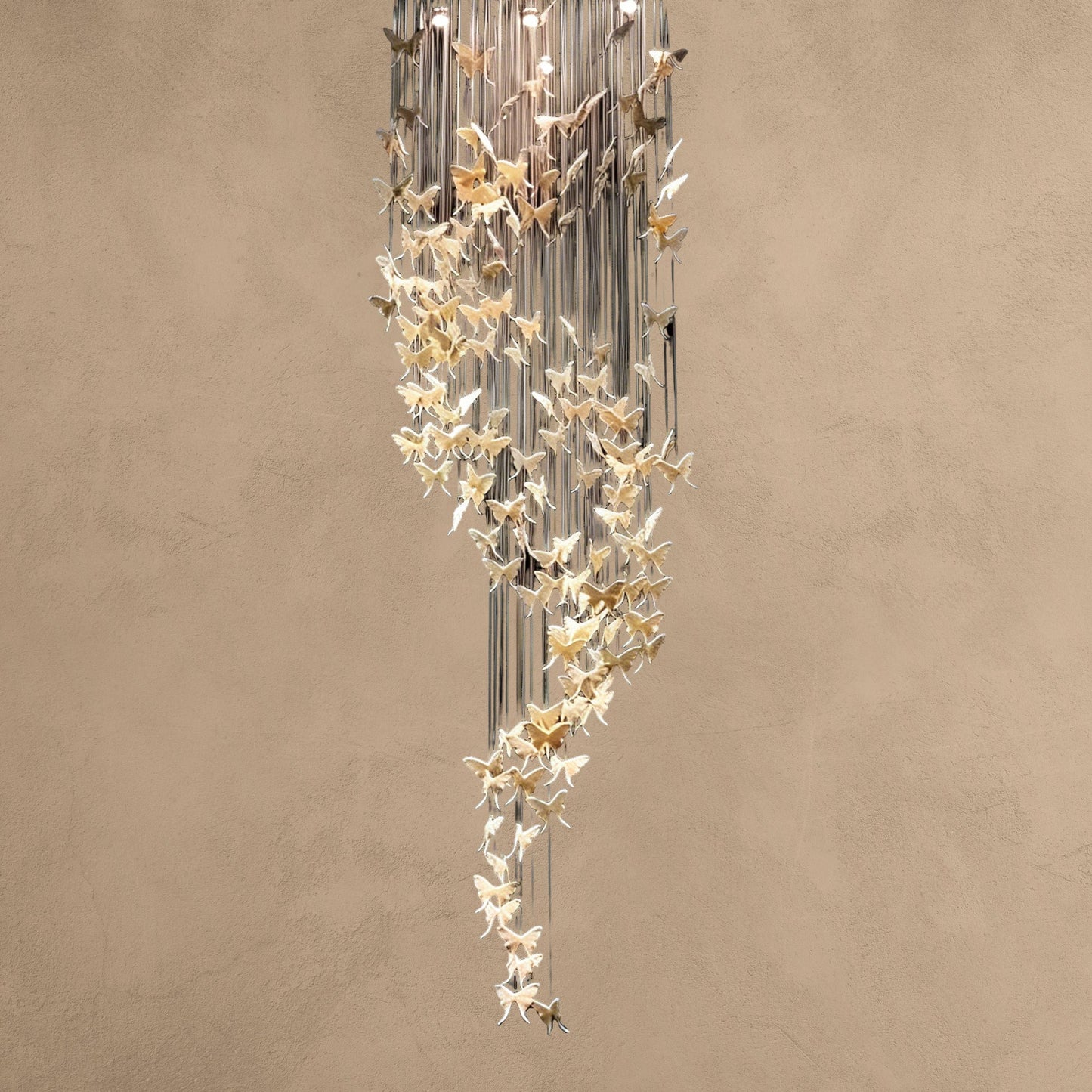 Modern Spiral Staircase Chandelier Ceiling Light Fixture for High Ceiling Living room/ Entryway